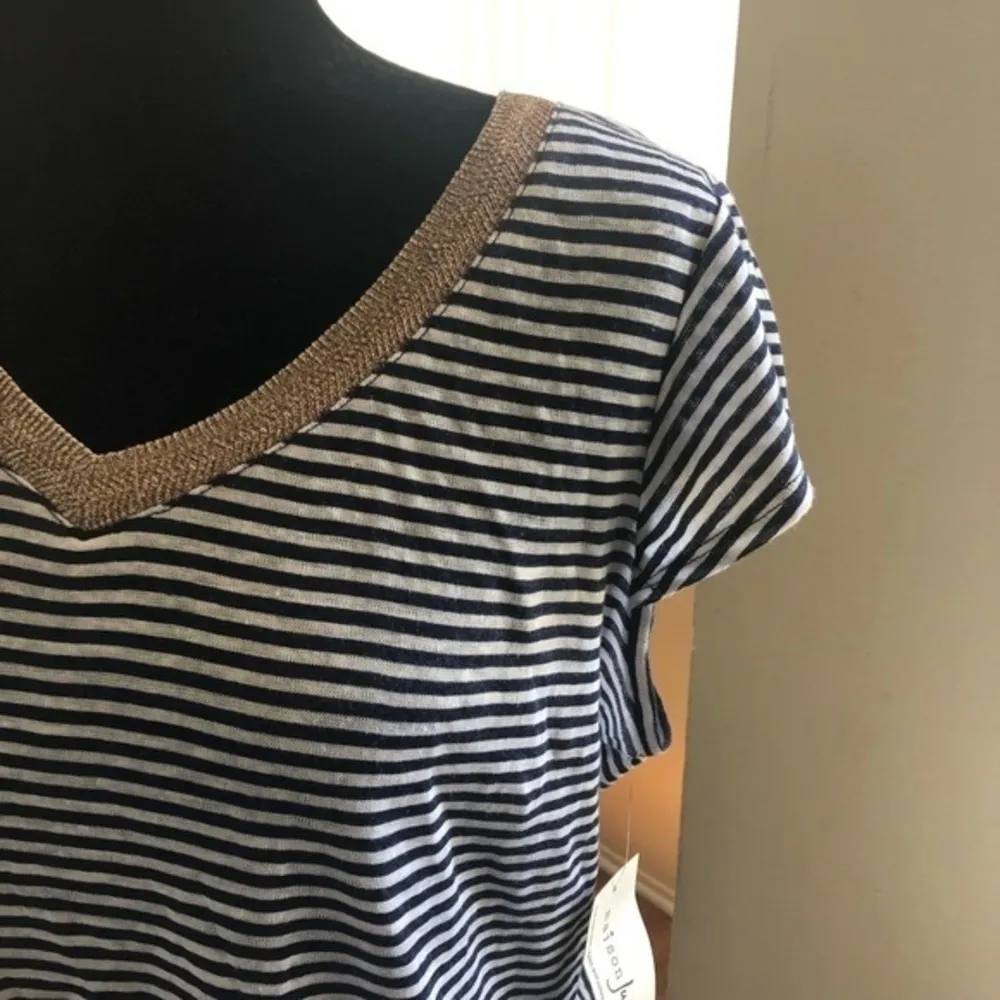 Maison Jules  Womens Striped Basic T-Shirt - Image 3