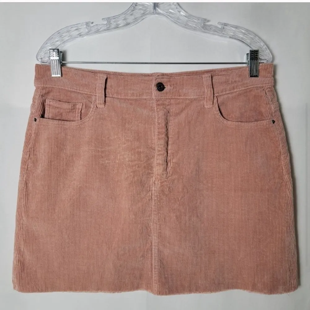 Sneak Peek Mauve Dusty Rose Pink Corduroy Mini Skirt Large - Image 4