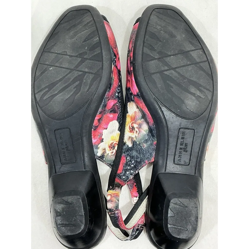 Womans Anne Klein Iflex Aklashea Open Toe Sling Back Small Heel Sandal 7.5 M - Image 7