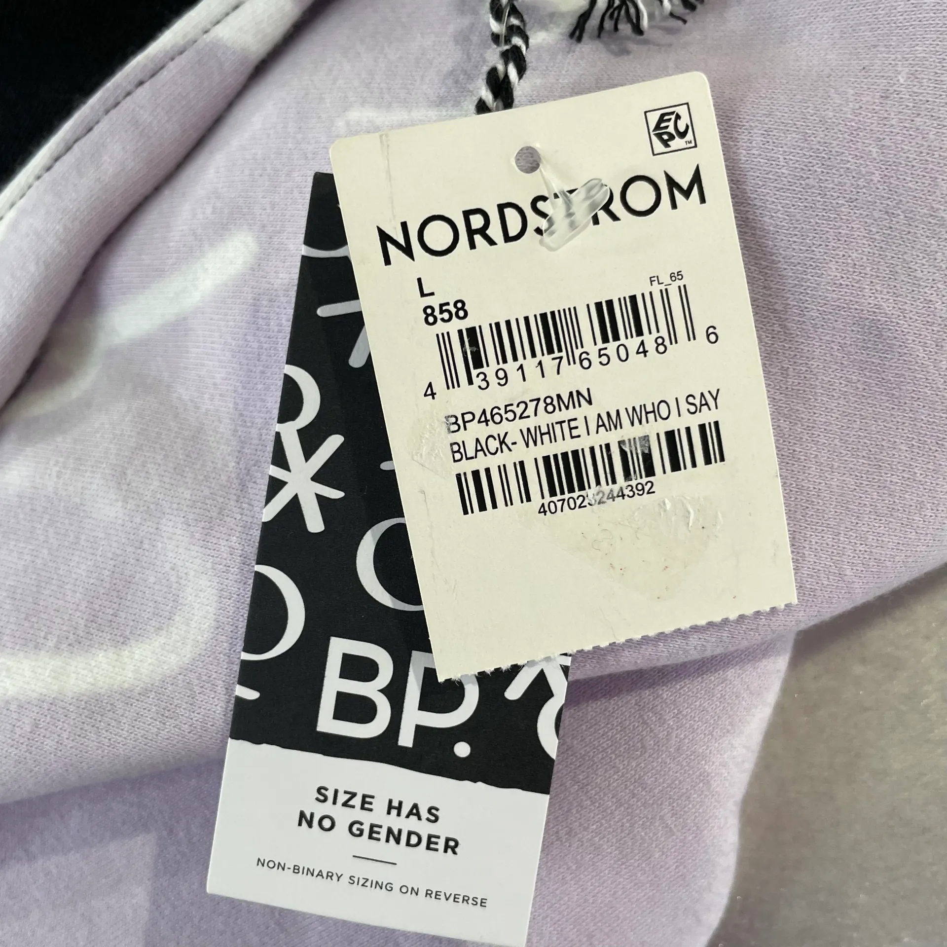 New  I Am Who I Say I Am Colorblock Sweatshirt Black Purple Unisex - Image 19