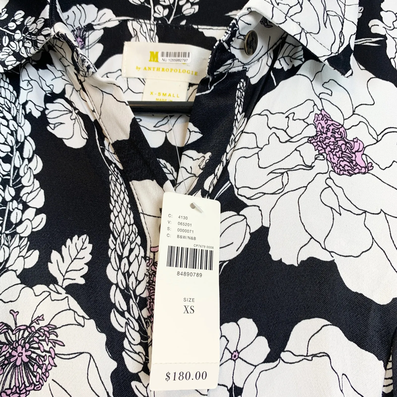 NWT Anthropologie Maeve Printed Short-Sleeve Floral Maxi Shirt Dress XS - Image 5