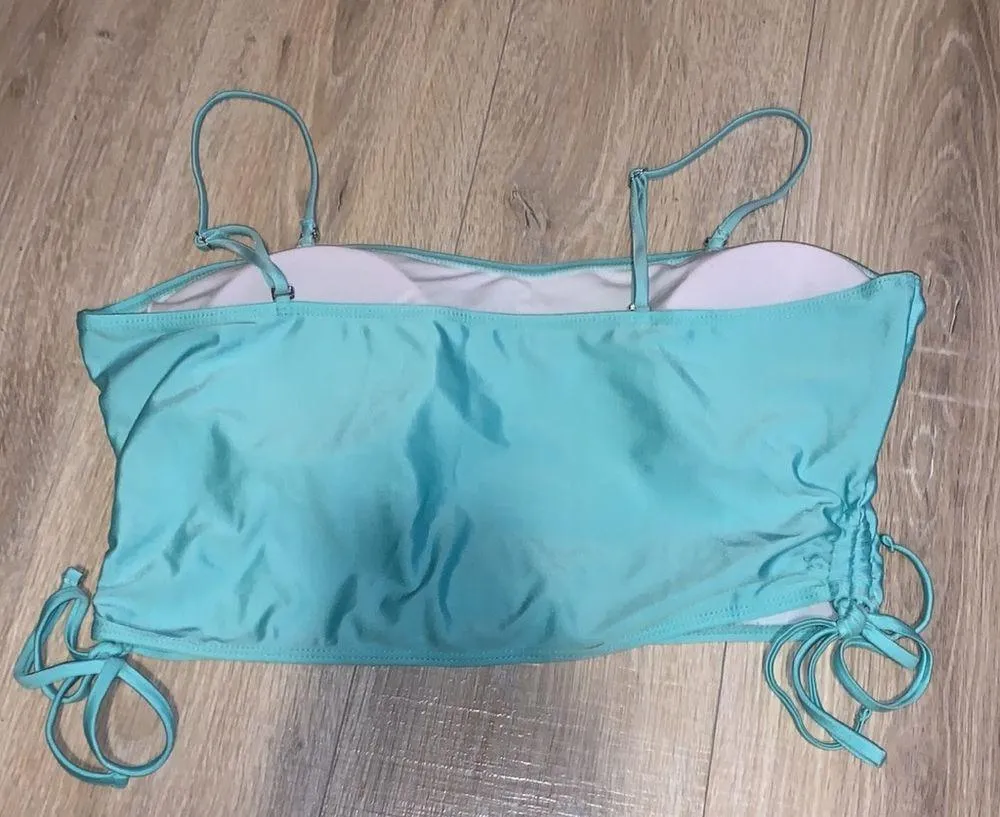 SheIn  blue padded short tankini style bikini swimsuit top - Image 2