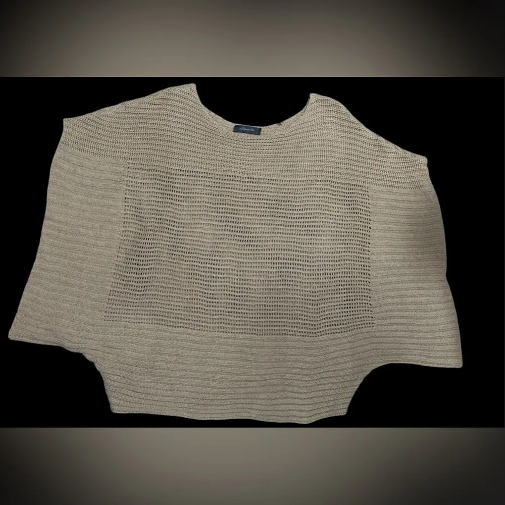 Christopher Fisher Knit 100% Cotton Sweater w/ Oversized Arms Women’s XS Tan - Image 5