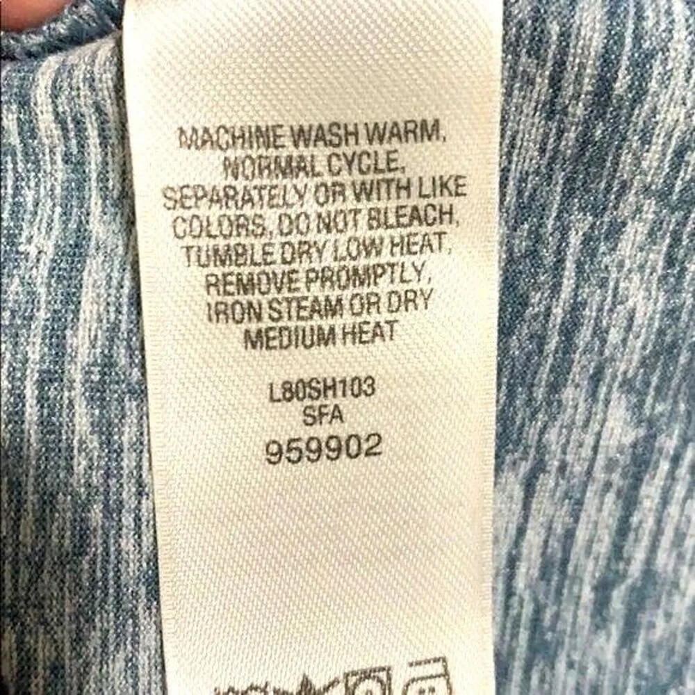 Cabelas Womens Sweatshirt Hoodie Cowl Neck Hooded Pullover Blue Gray Medium - Image 8