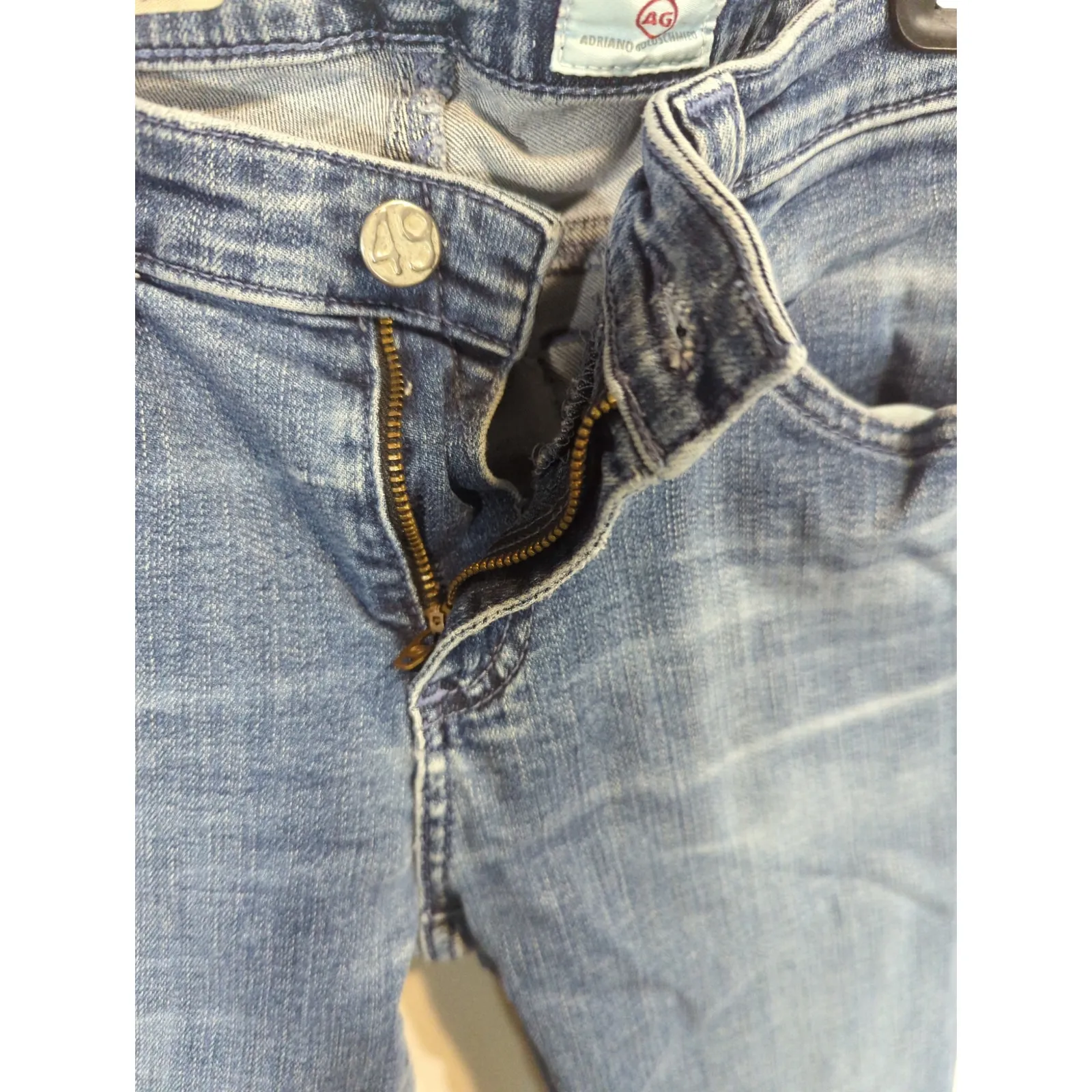 AG Adriano Goldschmied The Stilt Cigarette Leg Jeans Womens 28R Blue Size L - Image 4