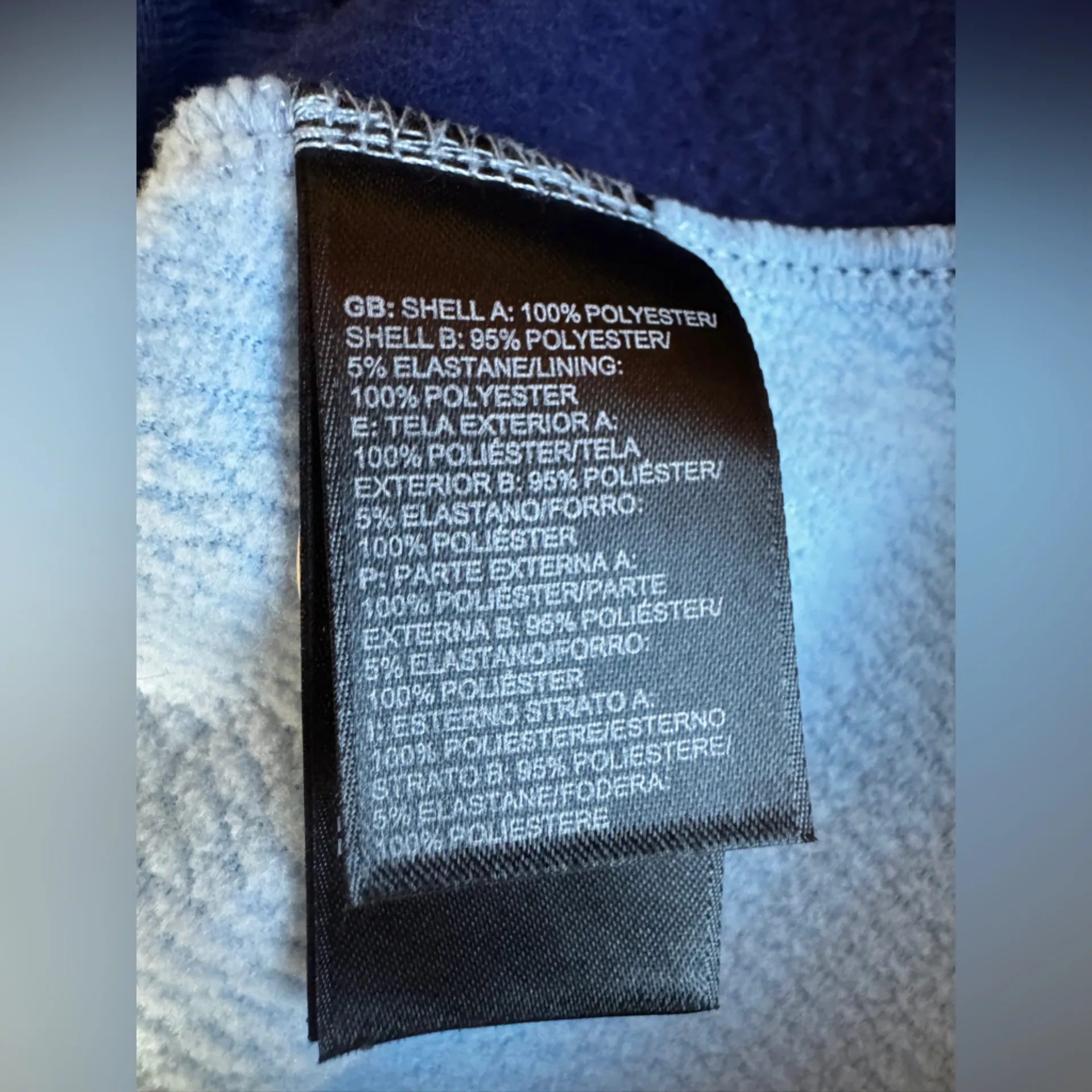 The North Face  Navy Heathered Full-Zip Jacket Size SP - Image 13