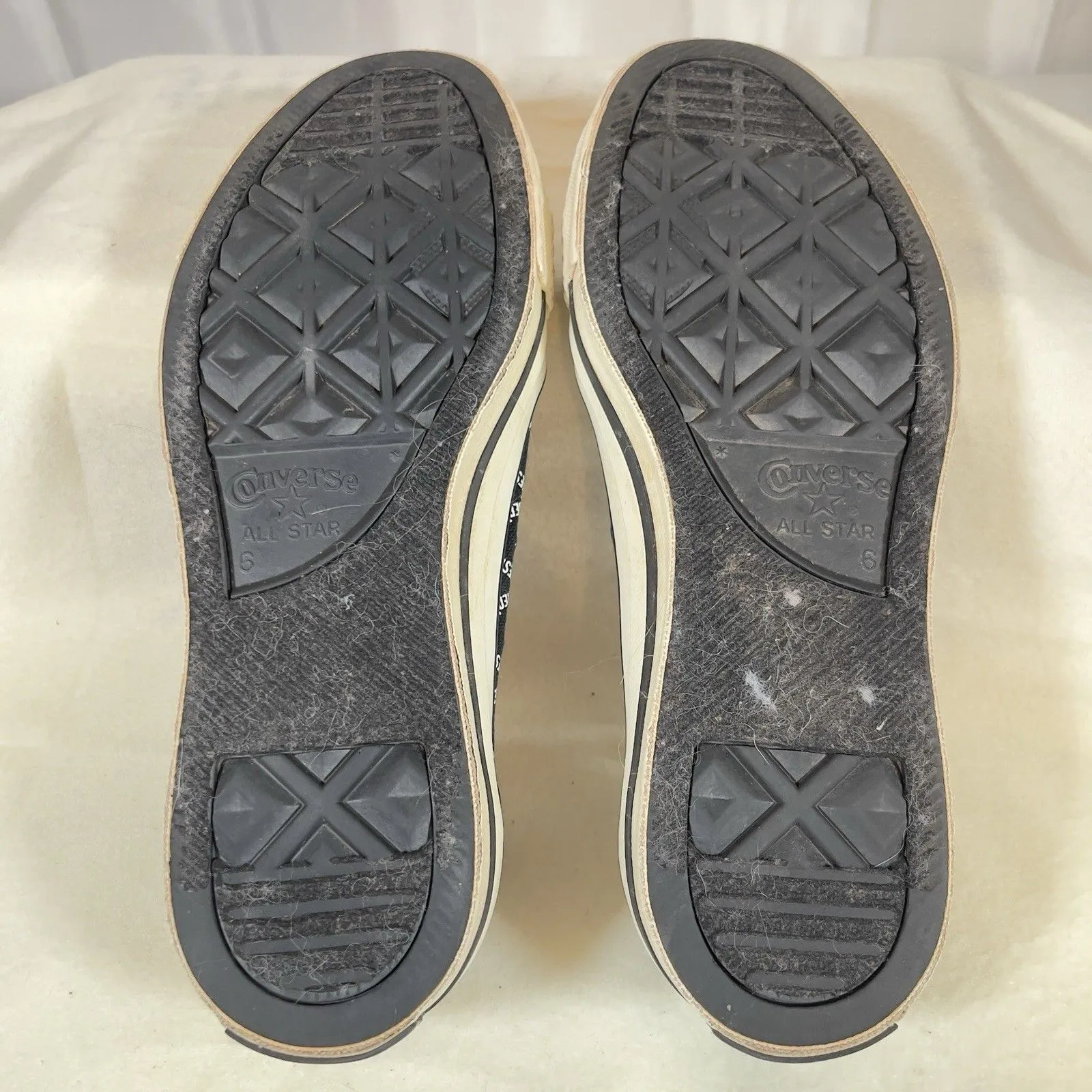 CONVERSE Product Red Chuck Taylor All Star Black w/words Shoes Men 6 Women 8 Low - Image 8