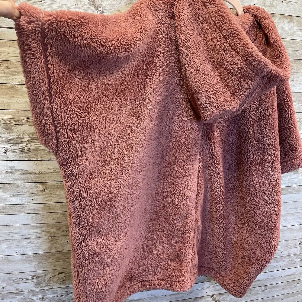 CAbi Womens Small Jacket Embrace Topper Dusty Pink Rose Fleece Hooded Zip 4121‎ - Image 9