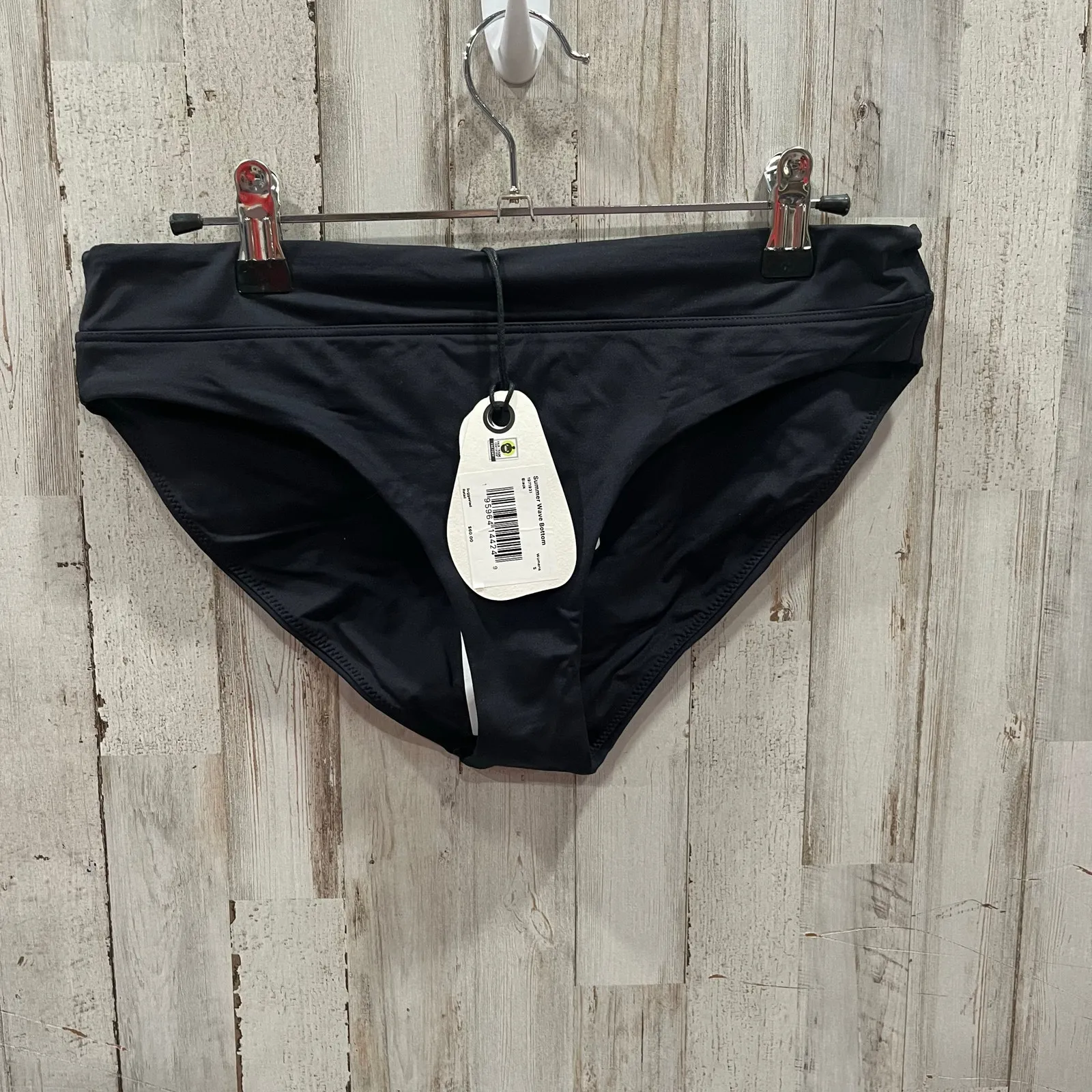 New! Prana Summer Waves Black Banded Bikini Bottom UPF 50+ Women’s Small - Image 2