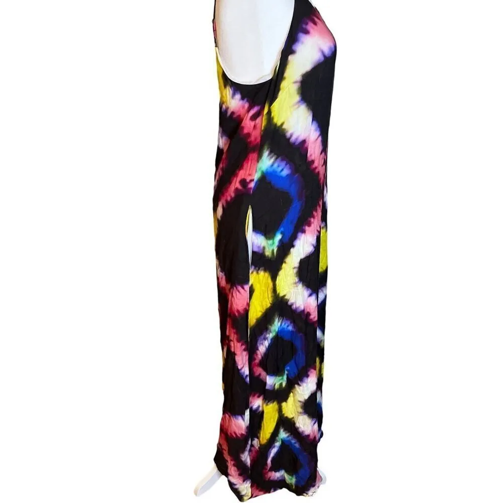 Busayo Collective Tie Dye Midi in Multicolor Medium Womens Womens Long Maxi Gown Black - Image 6