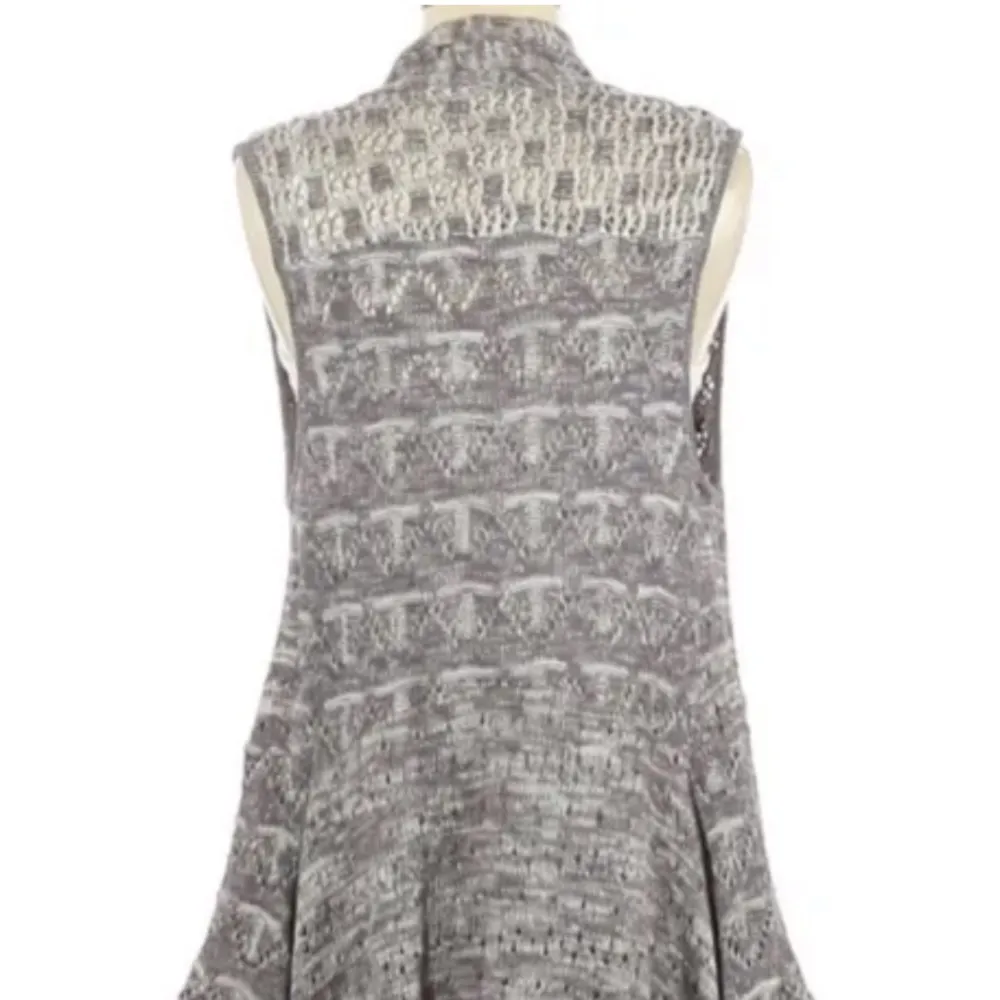 Moth Anthropologie Draped Lavena sweater gray grey vest XS Small Excellent RARE - Image 12