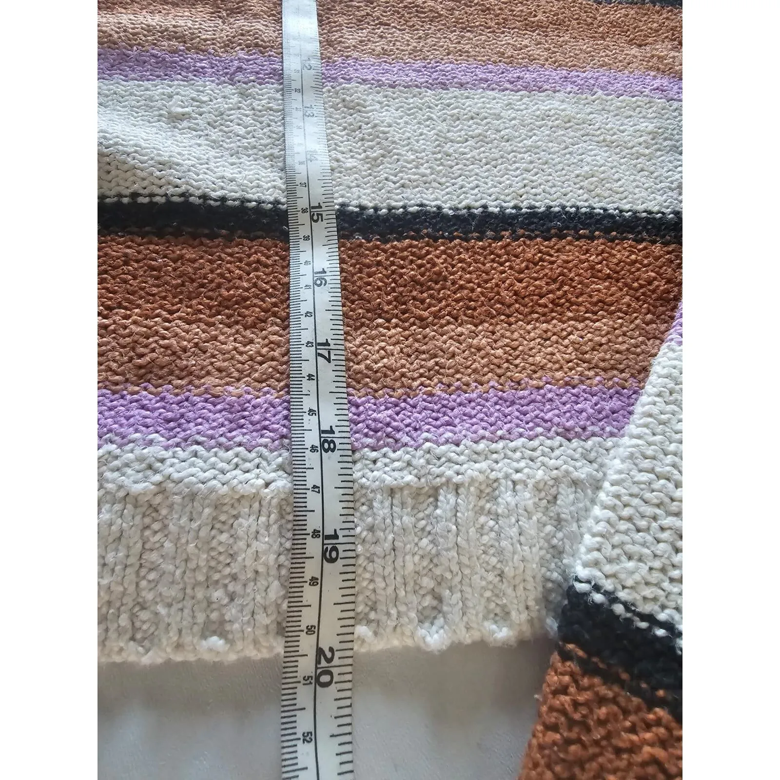 Billabong Seeing‎ Double Striped Sweater Womens Sz S Boxy Comfy Lagenlook Earthy - Image 7