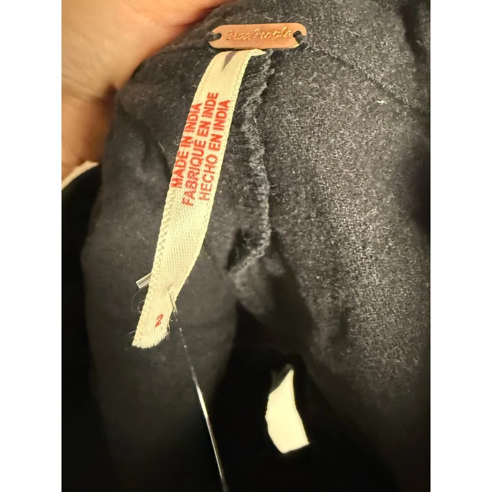 Free People Serena Black Pleated Micro Mini Skort Size 2 - Image 8