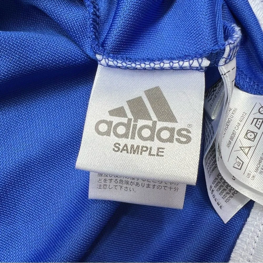 Adidas Royal Blue Track Jacket Climacool Full Zip 3 Stripe Lightweight Small - Image 10