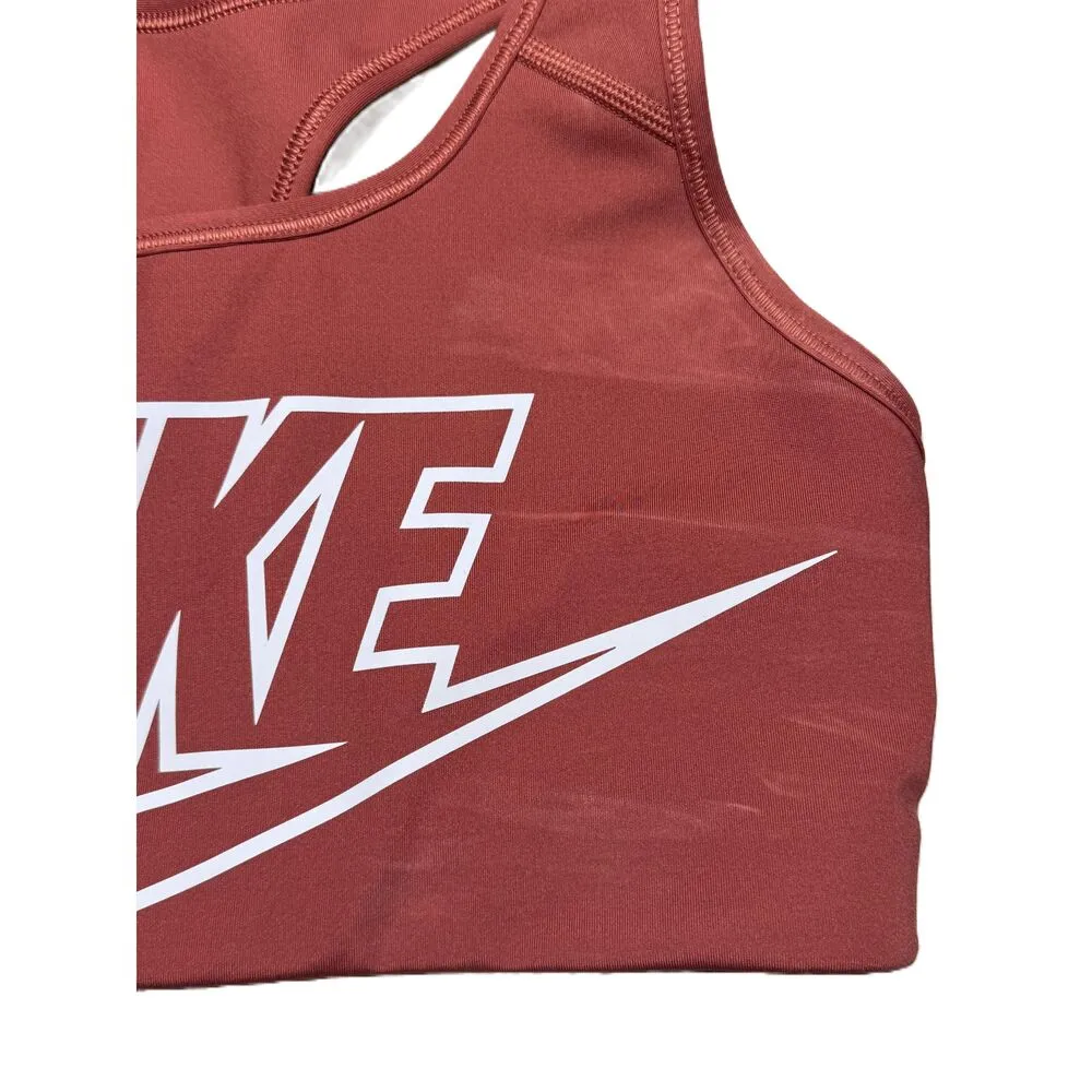 Womens Nike 445687 Coral Pink Orange Red Polyester Racerback Sports Bra Size M - Image 5