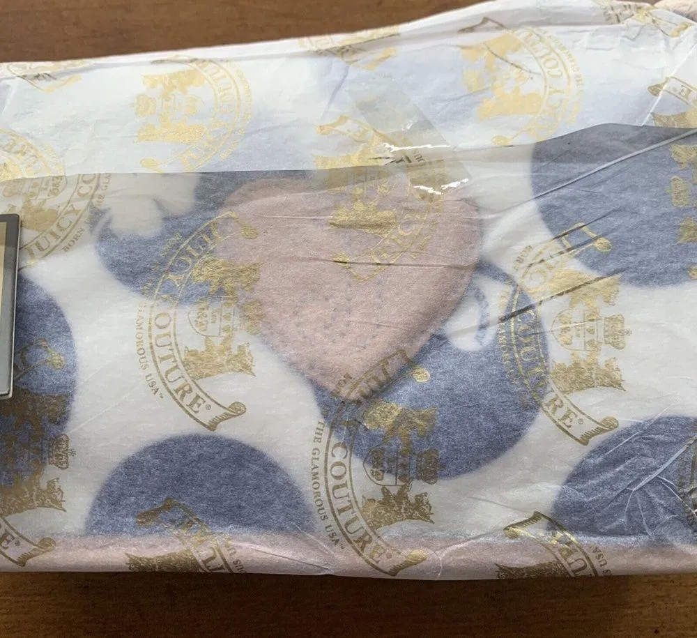 Retro  Pam & Gela Blue White Tan Zip-Up Shamrock Bag Purse Wallet - Image 3