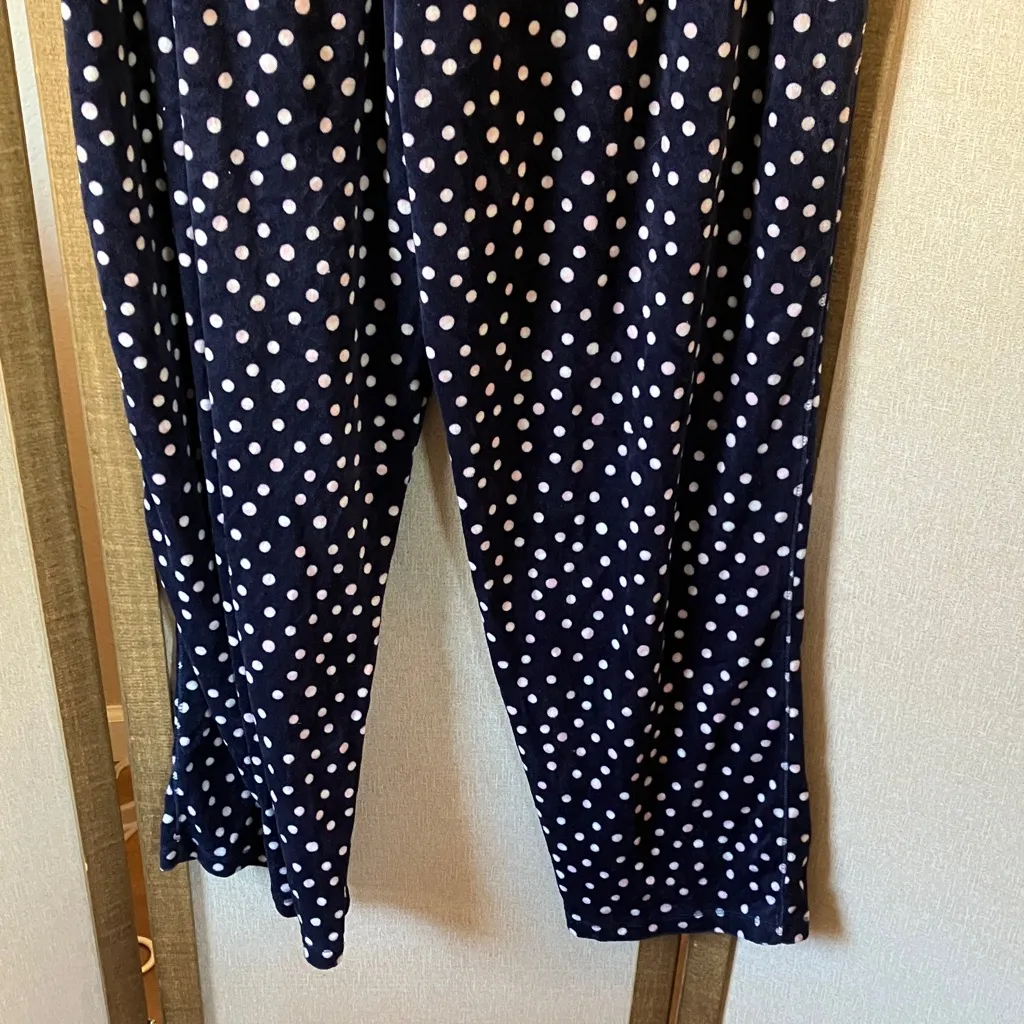 Nautica Dark Blue and White Patterned sleep slacks medium - Image 9