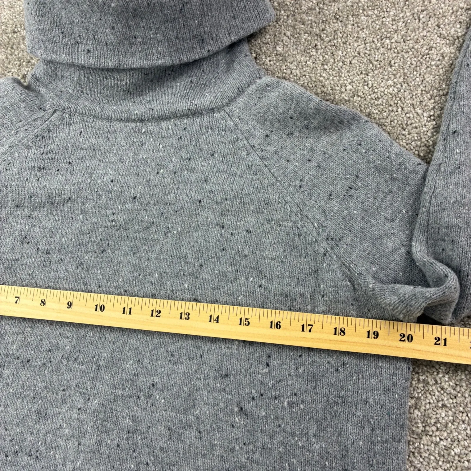 C&C California Womens Large Wool Gray Knit Turtleneck Sweater Casual‎ Stretch - Image 5