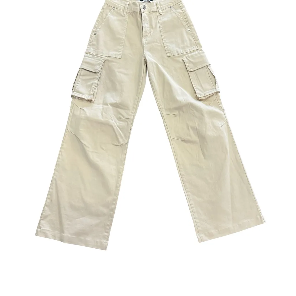 Vibrant Women's Tan Straight Leg Cargo Pants - Image 7