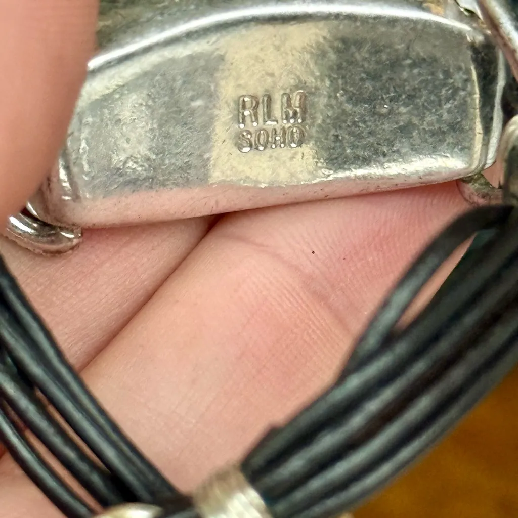 RLM Soho Lapis Gemstone Bracelet & Lia Sophia Teardrop Pendant Cord Necklace Set - Image 4