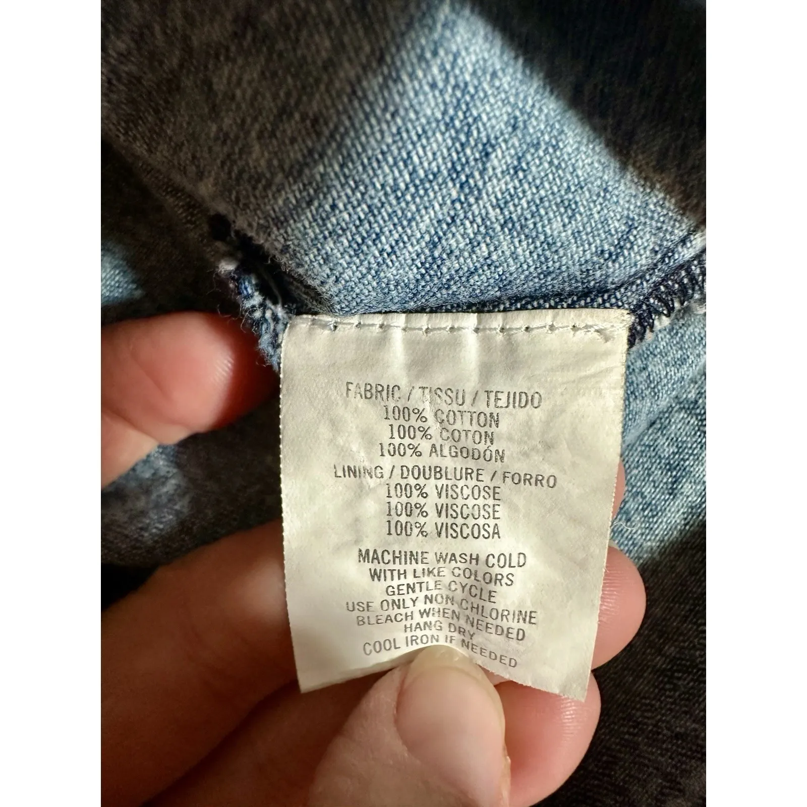 Ladies O'Neil Floral Embroidered Denim Shirt Size Medium - Image 9