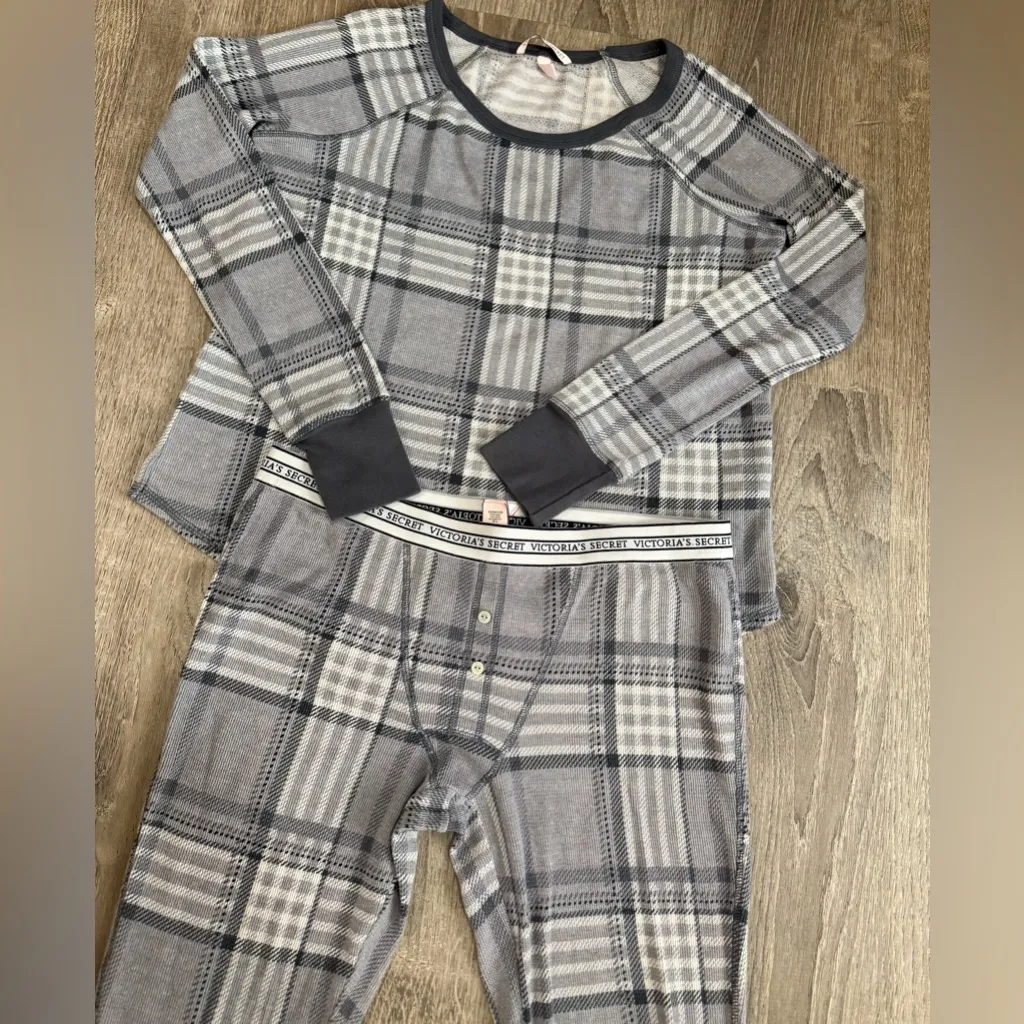 Victoria’ Secret VS Gray Plaid Pajama | Long Underwear Set - Image 4