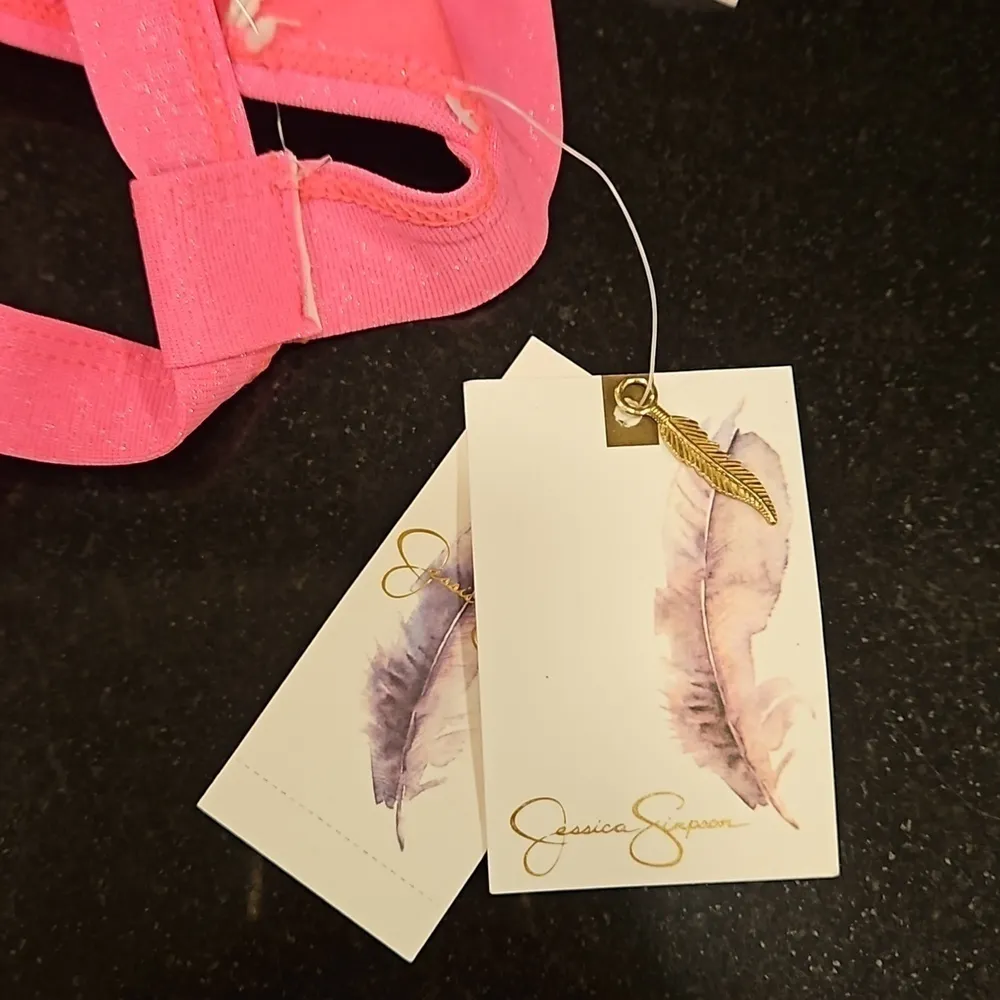 💕JESSICA SIMPSON💕 Glitter Bomb Bikini ~ Pop Pink Medium M NWT - Image 6