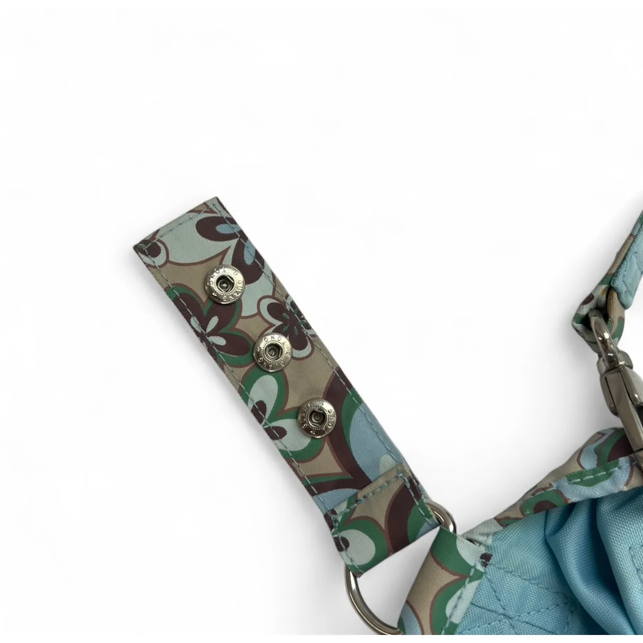 Floral Shoulder‎ Bag Purse Green Blue Brown Beige Stylish Womens Tote Tan - Image 4