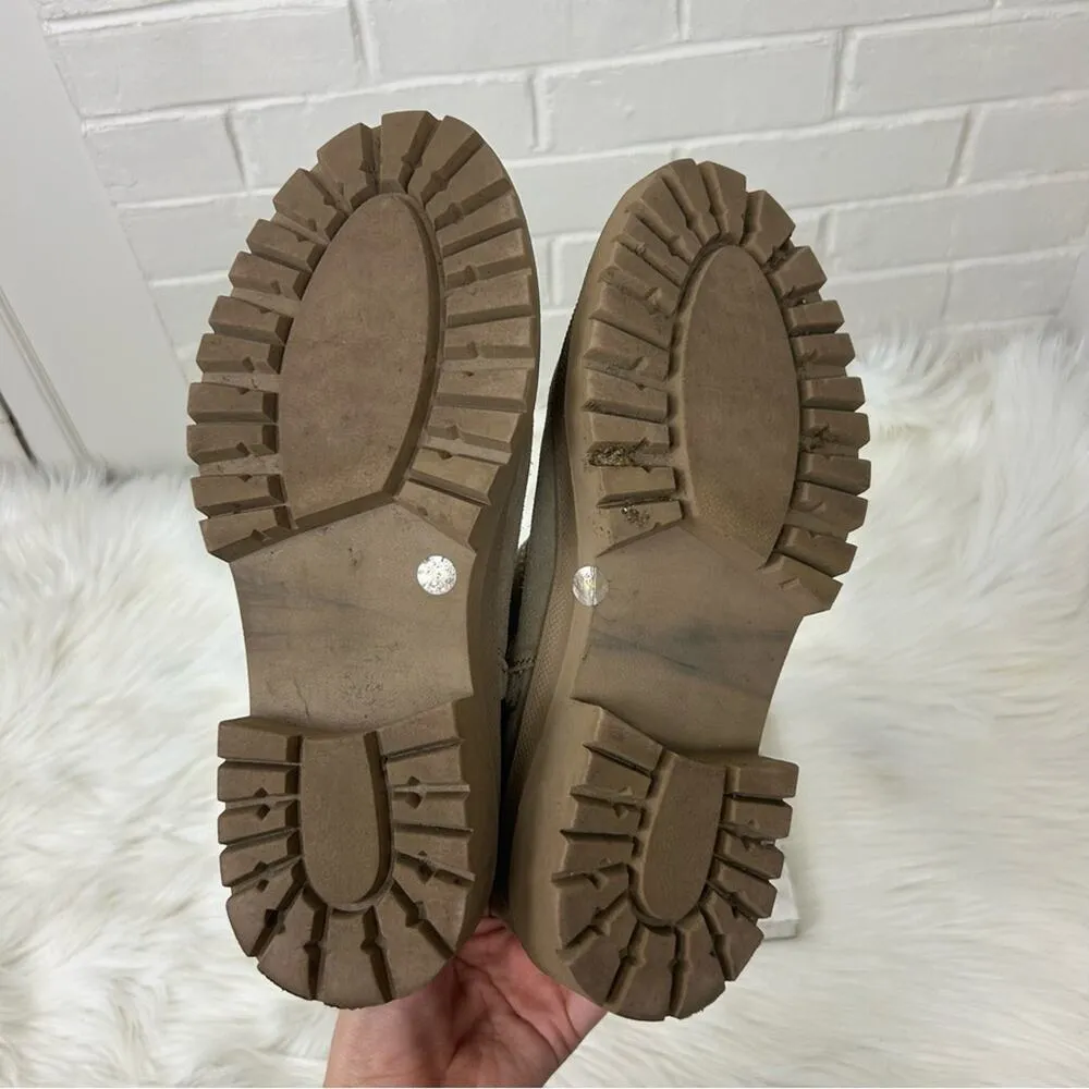 Lucky Brand Elyton Tan Suede Chunky Lug Sole Boots Size 9 - Image 11