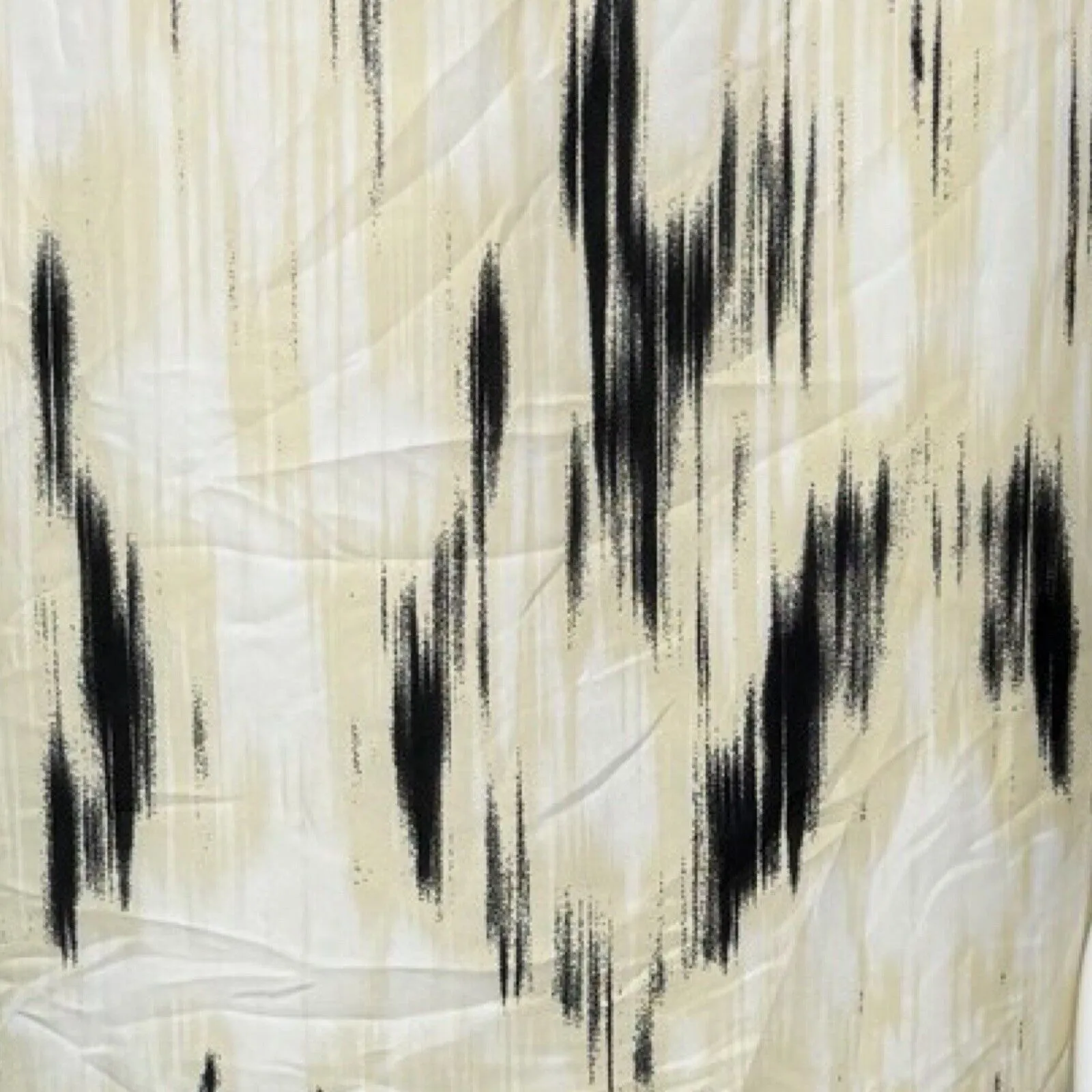 Silence Noise Dress Women Medium Cream Black Scarf Print Shift Mini Casual Party - Image 6