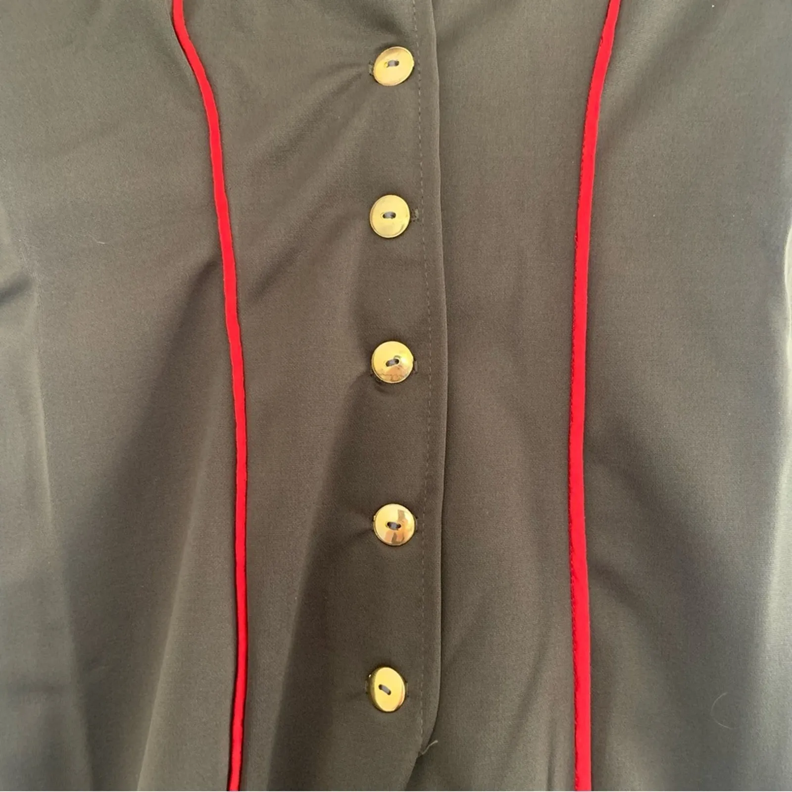 Charades Air Force Angel Pilot Officer Costume Green Jumpsuit Medium NEW - Image 12