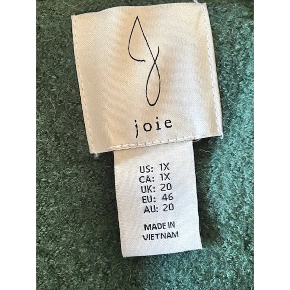 Joie Women’s Green Wool Blend Shacket Jacket Size 1X Button Front Pockets - Image 5