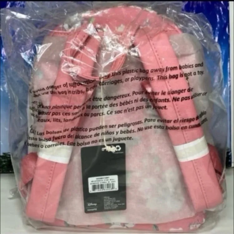 Disney aristocats pink Marie floral Loungefly mini backpack and wallet SET NWT - Image 5