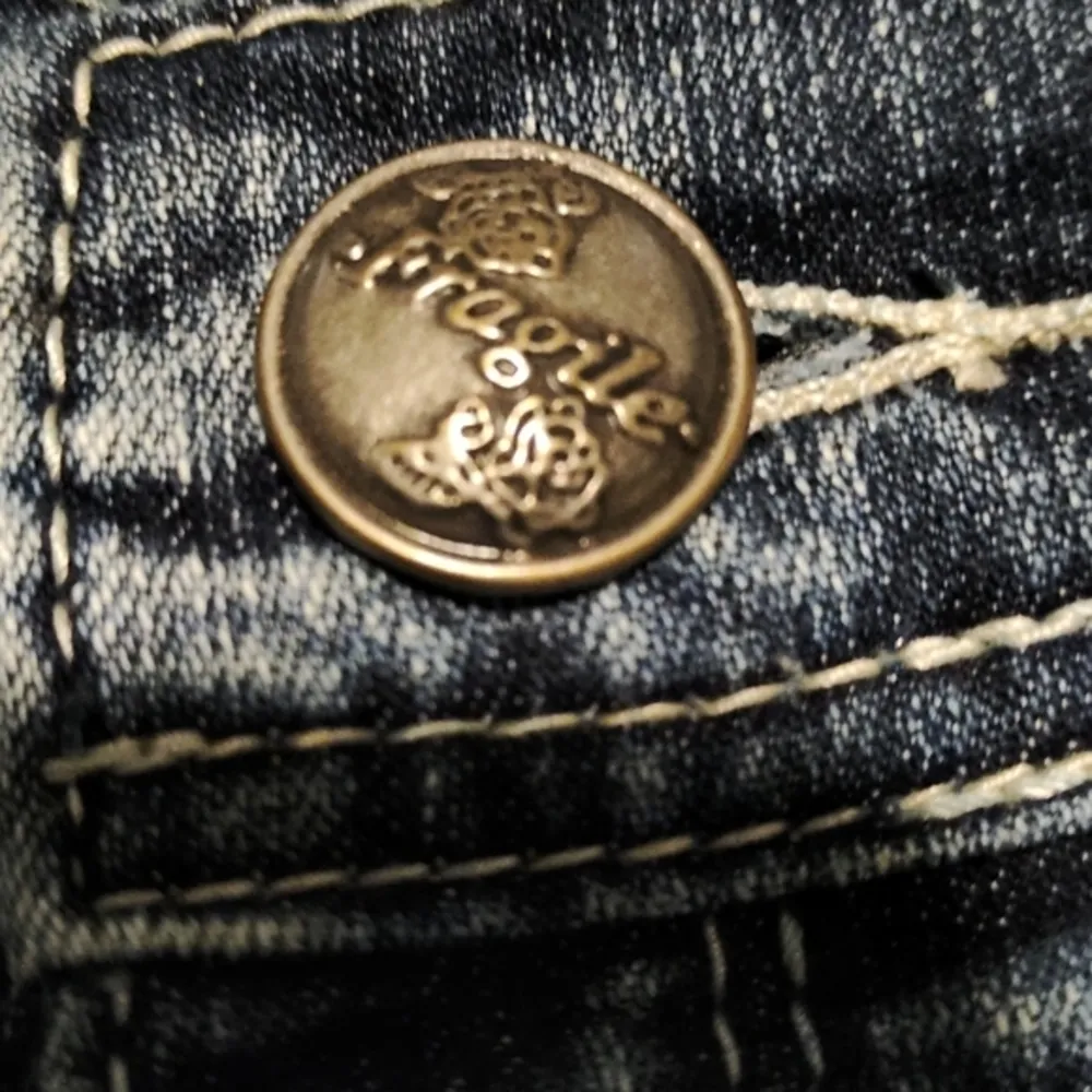 Fragile Denim Blue Skinny Jeans Size 9 EUC #3294 - Image 5