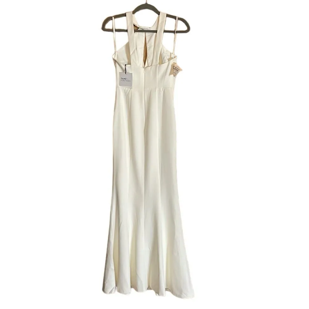 NWT Fame and Partners Ivory White wedding Gown Size 4 - Image 5