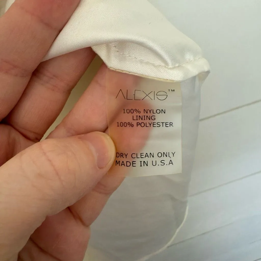 Alexis Women’s Medium Cream Lace Cutout MIDI Dress - Image 10