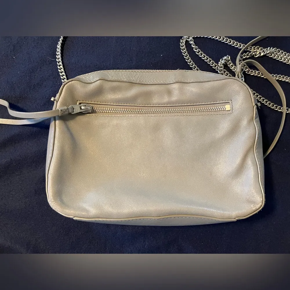 AllSaints Leather Chain Square Crossbody - Image 6