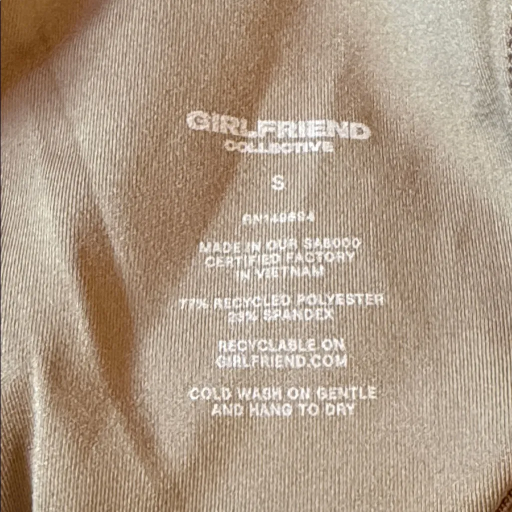 NWT Girlfriend Collective EARTH Square Neck Luxe Paneled Unitard brown Sz S - Image 2