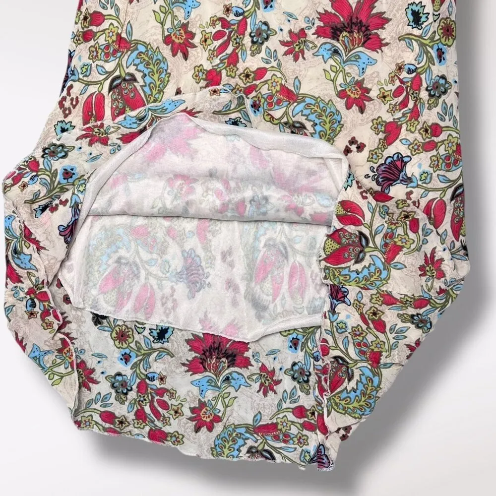 Cecilia Classics Floral Midi Skirt Y2K Boho Size Small Multiple - Image 6