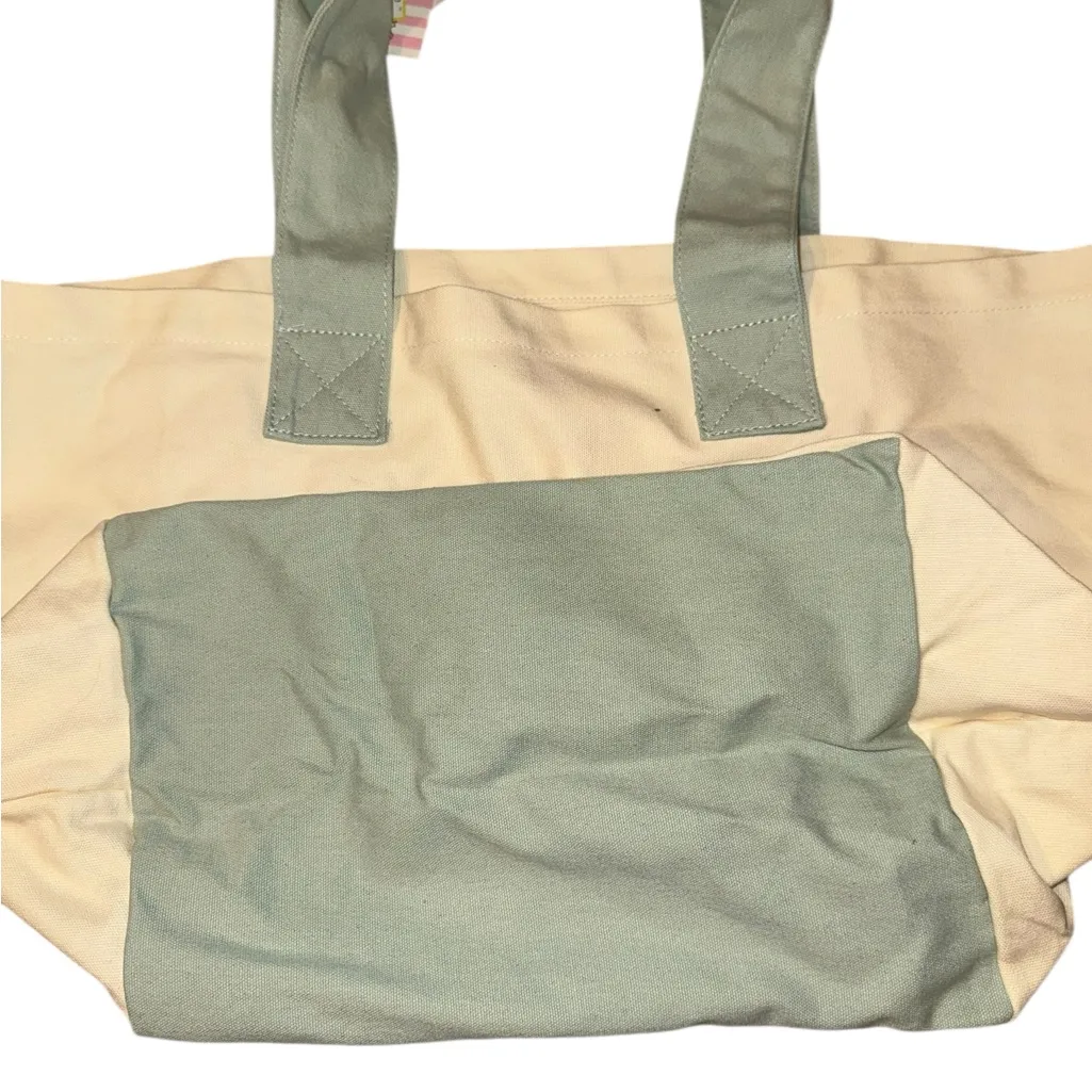 Sport Cream Tote Bag Green - Image 2