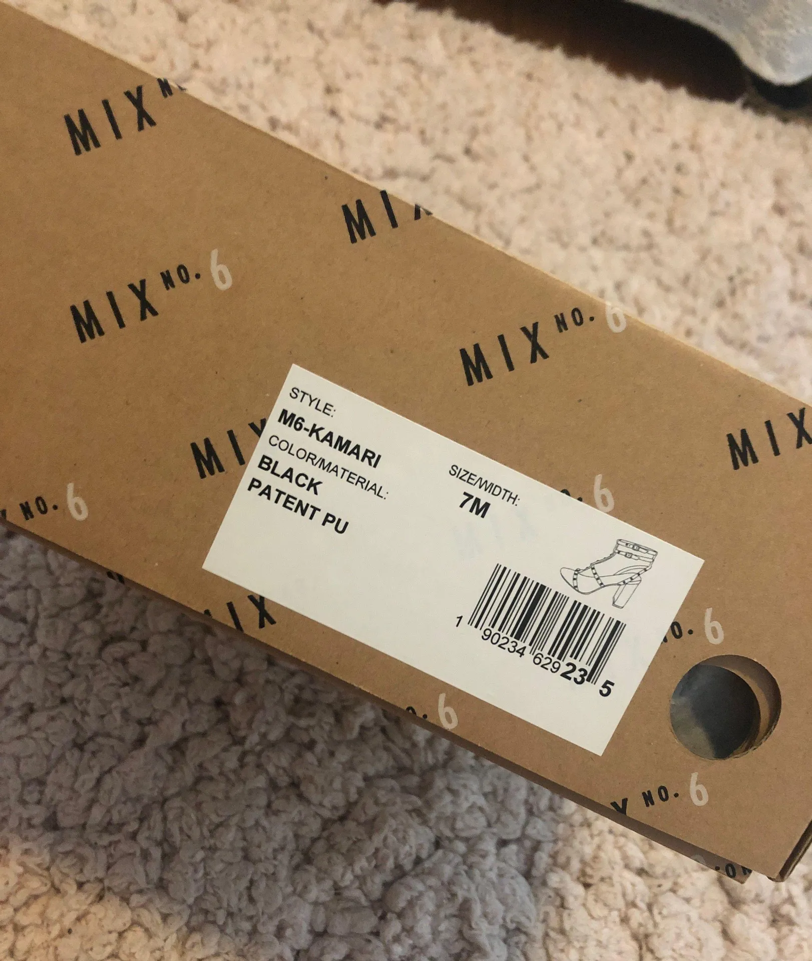 mix no. 6 Black Studded Block Heel - Image 8