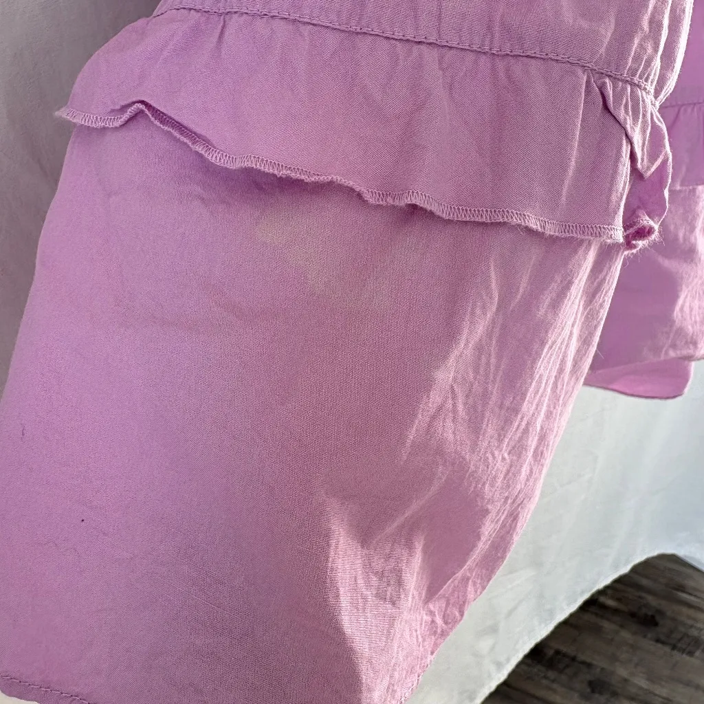 NWT Free People Sail away tunic  tiered ruffle dress lilac purple small - Image 14