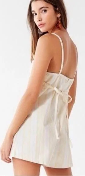 BDG Striped Sleeveless Denim Romper - size 0 - Image 2