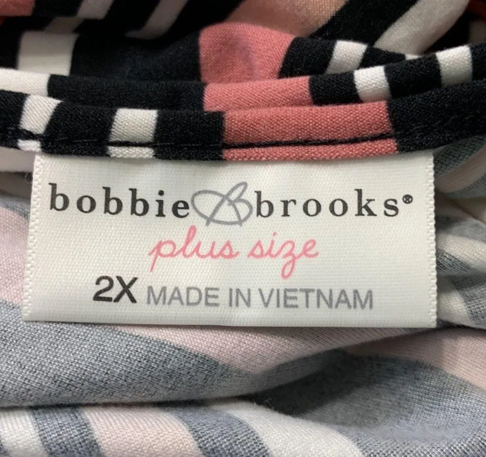 Bobbie & Brooks Bobbie Brooks Plus Size Striped Wrap Dress Size 2X NWT - Image 5