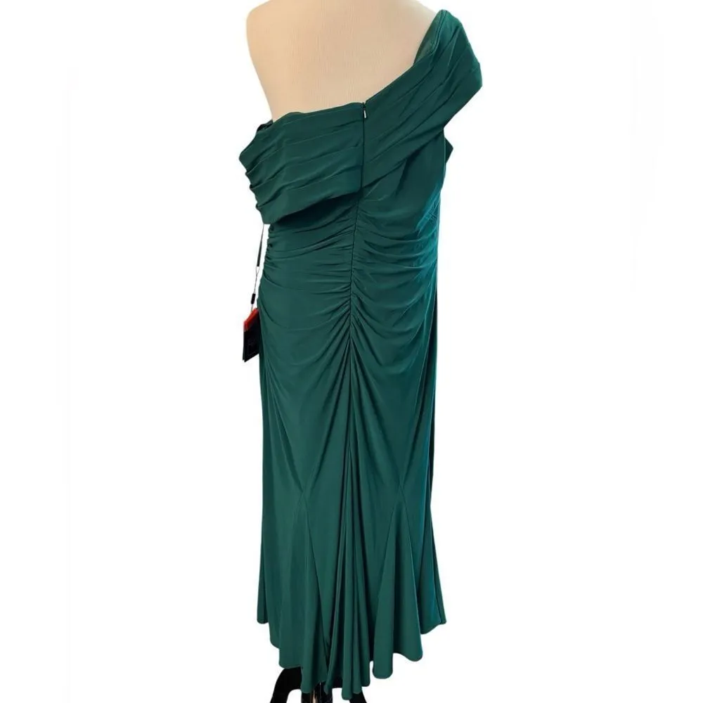 NWT IEENA for Mac Duggal Ruched Off the Shoulder MIDI Dress - Image 6