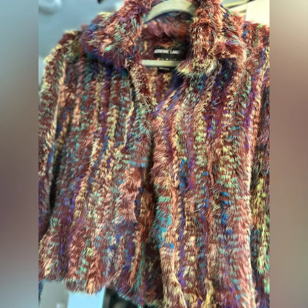 Like new condition Adrienne Landau Rabbit Fur Coat. - Image 11