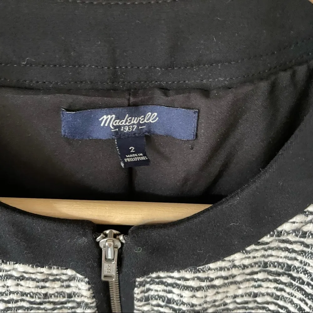 Madewell Tweed Weave Black & White Shift Dress - Image 33