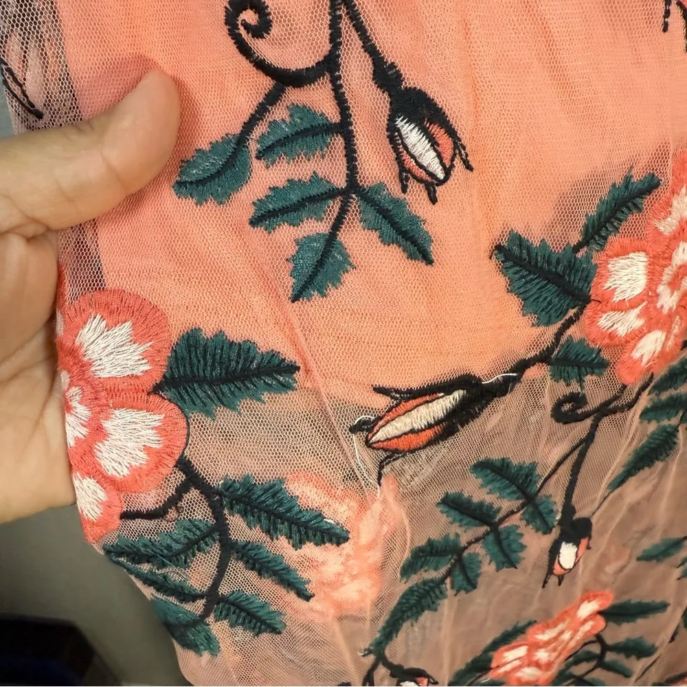 Banjul mesh Floral Pink Maxi Dress SZ:S - Image 4