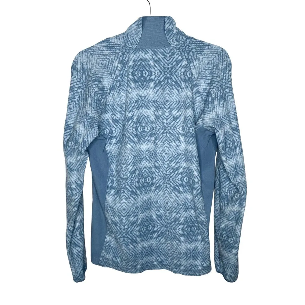 Columbia Arctic Air Quarter Zip Long Sleeve Fleece Pullover Large Blue Diamond - Image 10