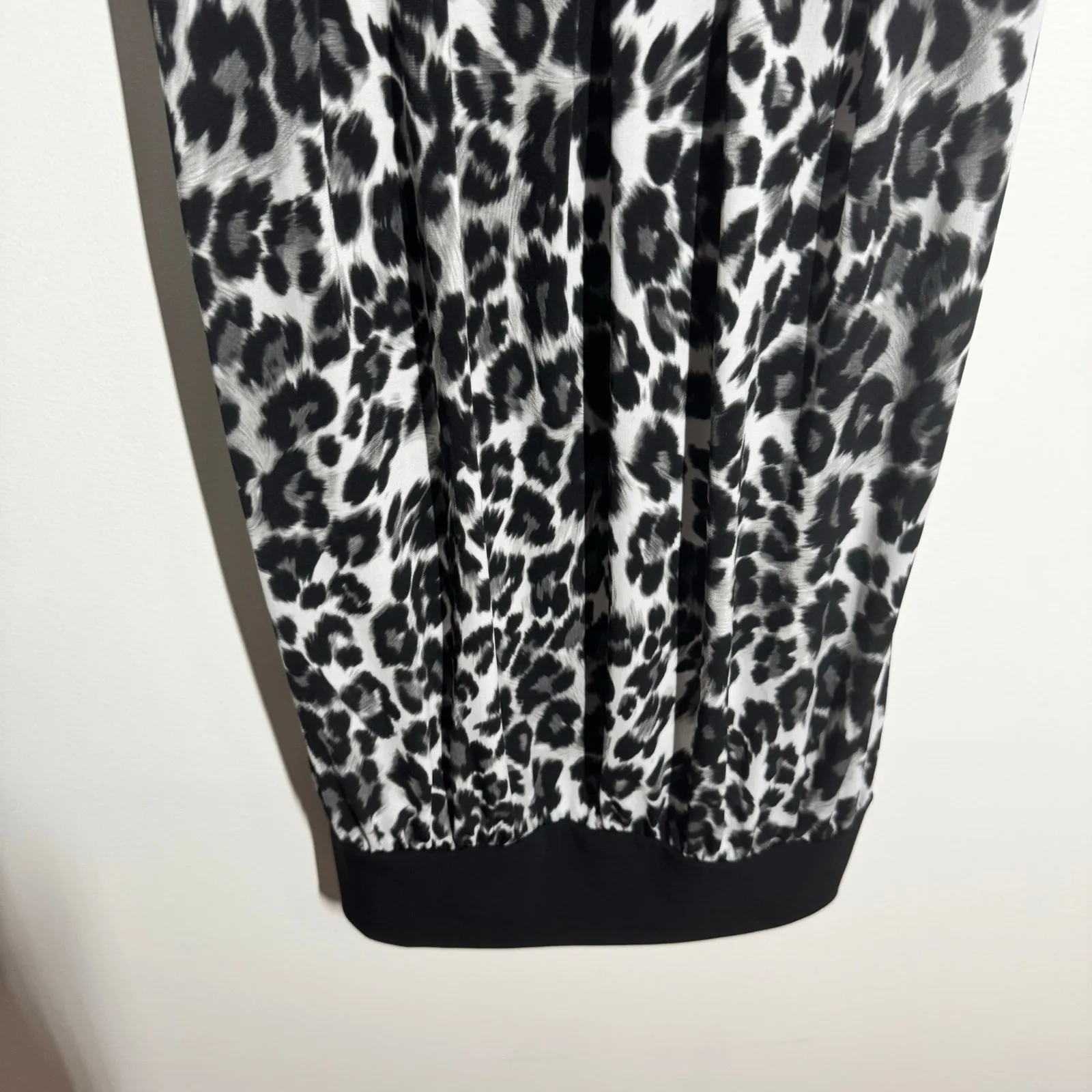 Speechless Dress Women M Black White Leopard Mini Club Y2K Jersey Shore Party - Image 5
